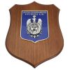 CREST IN METALLO SMALTATO BASE LEGNO 22,5X17,5CM CENTRO COORD.SICUREZZA