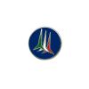 DISTINTIVO DA GIACCA IN METALLO LOGO IN SMALTO LEVIGATO F.T. DIMENSIONE