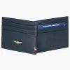 PORTACARTE DI CREDITO FLAG IN VERA PELLE BLU 10,2X8,6X0,3