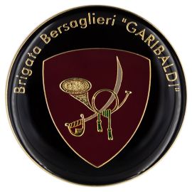 FERMACARTE IN METALLO SMALTATO BRIGATA BERSAGLIERI GARIBALDI E.I.