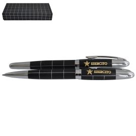 SET PENNA A SFERA E ROLLER NERE IN ASTUCCIO REGALO