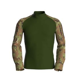 COMBAT SHIRT IR ADERENTE IN TESSUTO DRYTEK VERDE E VEGETATO