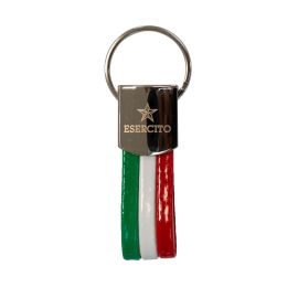 PORTACHIAVI METALLO E SIMILPELLE BANDIERA ITALIANA