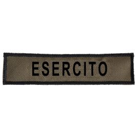 TOPPA RICAMATA CON VELCRO SCRITTA ESERCITO