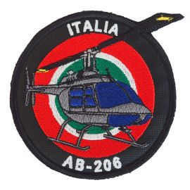 PATCH RICAMATA CON VELCRO DIAMETRO 90MM AB206