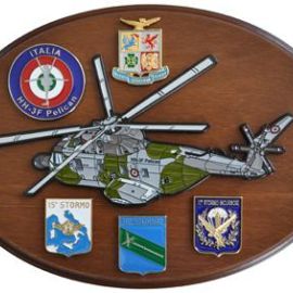 CREST IN METALLO SMALTATO A.M. AEREI HH-3F PELICAN