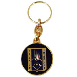 PORTACHIAVI IN METALLO DORATO E SMALTATO
