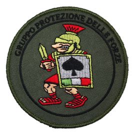 PATCH BASSA VISIBILITA RICAMATA CON VELCRO 90MM GR.PROT.FORZE AER.AVIANO