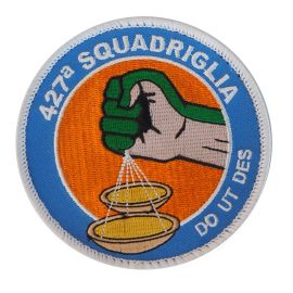 PATCH RICAMATA CON VELCRO DIAMETRO 90MM 427 SQUADRIGLIA
