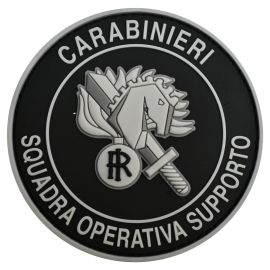 PATCH DISTINTIVO GOMMATA CON VELCRO ? 8 CM SQUADRA OPERATIVA SUPPORTO