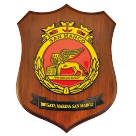 CREST IN METALLO SMALTATO B.M. SAN MARCO