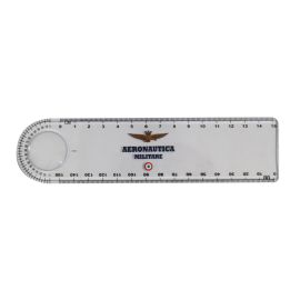 RIGHELLO TRASPARENTE A.M. 15 CM CON LENTE D'INGRADIMENTO, DIMENSIONI 18X