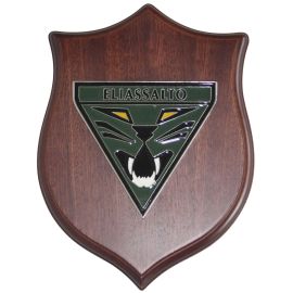 CREST IN METALLO SMALTATO M.M. ELIASSALTO