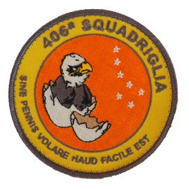 PATCH RICAMATA CON VELCRO DIAMETRO 90MM 406 SQUADRIGLIA