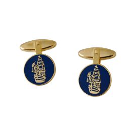 GEMELLI CON LOGO IN SMALTO LEVIGATO A. VESPUCCI