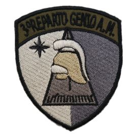 PATCH BASSA VISIBILITA RICAMATA CON VELCRO 60X70MM 3 REPARTO GENIO AM