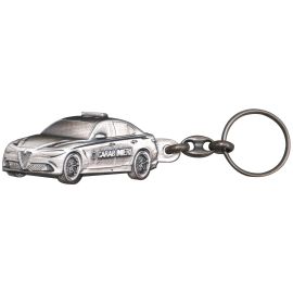 PORTACHIAVI IN METALLO ARGENTO INVECCHIATO GIULIA CARABINIERI