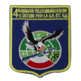 PATCH ALTA VISIBILITA RICAMATA CON VELCRO 90X70MM 4 BRIGATA TLC