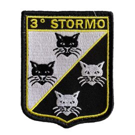 PATCH RICAMATA CON VELCRO 90X70MM 3 STORMO