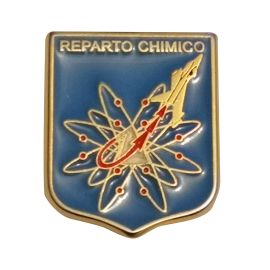 DISTINTIVO DA CAMICIA 25X32MM IN METALLO REPARTO CHIMICO