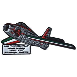 MAGNETE IN METALLO SMALTATO A.M. F-84F THUNDERSTREAK DIAVOLI ROSSI