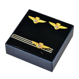 SET GEMELLI E FERMACRAVATTA IN SMALTO LEVIGATO A.N.