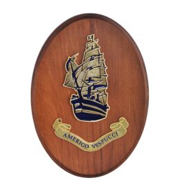 CREST IN METALLO SMALTATO A. VESPUCCI