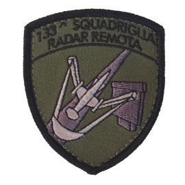 PATCH RICAMATA CON VELCRO 60X70MM 133 SQUADRIGLIA RADAR REMOTA