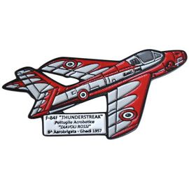 MAGNETE IN METALLO SMALTATO A.M. F-84F THUNDERSTREAK DIAVOLI ROSSI