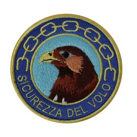 PATCH RICAMATA CON VELCRO DIAMETRO 90MM SICUREZZA DEL VOLO