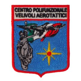 PATCH RICAMATA DA CUCIRE 55X70MM CENTRO POLIFUNZIONALE VELIVOLI AEROT.