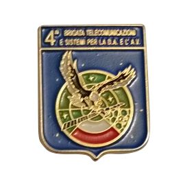 DISTINTIVO DA CAMICIA 25X32MM IN METALLO 4 BRIGATA TELECOMUNIC. SISTEMI