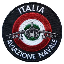 PATCH RICAMATA CON VELCRO DIAMETRO 80MM ITALIA C130 AVIAZIONE NAVALE