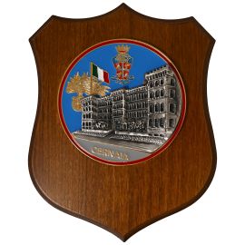 CREST CON LOGO SCUOLA ALLIEVI TORINO COLORATO DIM CM 22,5 X 17,5