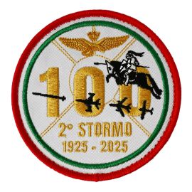 PATCH RICAMATA CON VELCRO DIAMETRO 90 MM 100 ANNI 2 STORMO 1925-2025