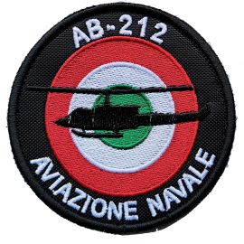 PATCH RICAMATA CON VELCRO DIAMETRO 80MM AB-212 AVIAZIONE NAVALE