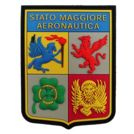 PATCH DISTINTIVO GOMMATA CON VELCRO 70X90 MM STATO MAGGIORE AERONAUTICA