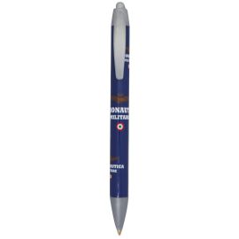 PENNA IN PLASTICA, REFILL BLU, FUSTO STAMPATO 360?, LOGO A.M.