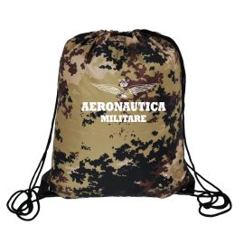 GYM SAC POLI 190T MIMETICO MISURA 41X34 CM AERONAUTICA