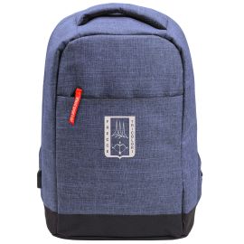 ZAINO BLU ANTI-FURTO F.T. IN POLIESTERE CON SUPPORTO IN PVC, SCOMPARTO P