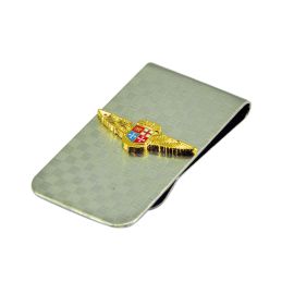 FERMASOLDI CON LOGO IN SMALTO LEVIGATO A.N.