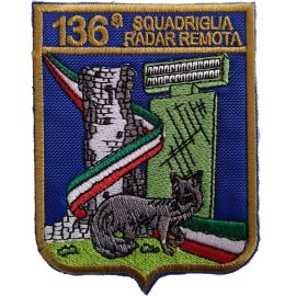 PATCH RICAMATA DA CUCIRE 70X90MM 136 SQUADRIGLIA RADAR REMOTA