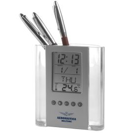 PORTAPENNE CON OROLOGIO