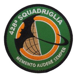 PATCH RICAMATA CON VELCRO DIAMETRO 90MM 428 SQUADRIGLIA