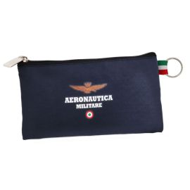 PORTAPENNE A BUSTINA PIATTA SINGOLA ZIP LOGO A.M. CON UNICO VANO INTERNO