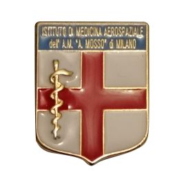 SPILLA DA CAMICIA 25X32MM IN METALLO ISTITUTO DI MEDICINA AER.MILANO