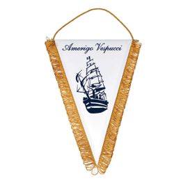 GAGLIARDETTO TRIANGOLARE 28X20 CM A. VESPUCCI