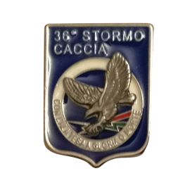 DISTINTIVO DA CAMICIA 23X32MM IN METALLO 36 STORMO CACCIA