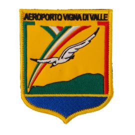 PATCH RICAMATA DA CUCIRE 70X85MM AEROPORTO VIGNA DI VALLE