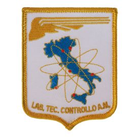 PATCH RICAMATA CON VELCRO 70X90MM LABORATORIO TECNICO CONTROLLO AM